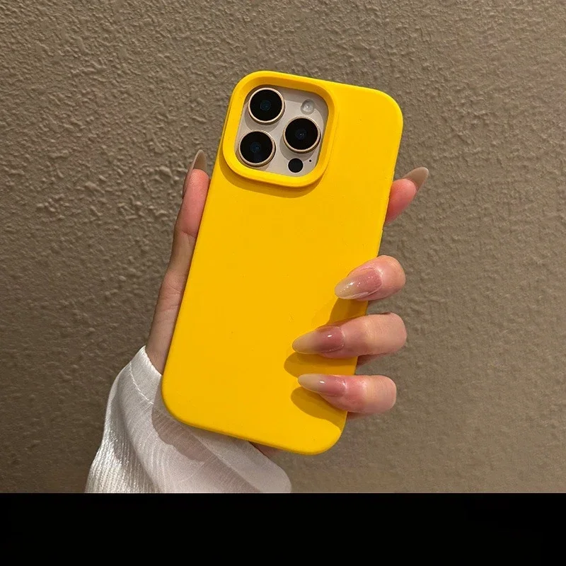 Candy Solid Color Matte Soft Silicone Phone Case with Camera Control Button