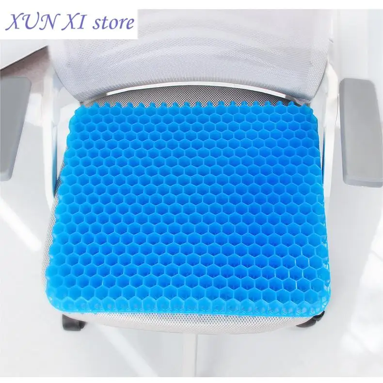 

New Gel Seat Cushion Breathable Honeycomb Design for Pressure Relief Back Tailbone Pain Home Office Chair Cars Wheelchair Cool