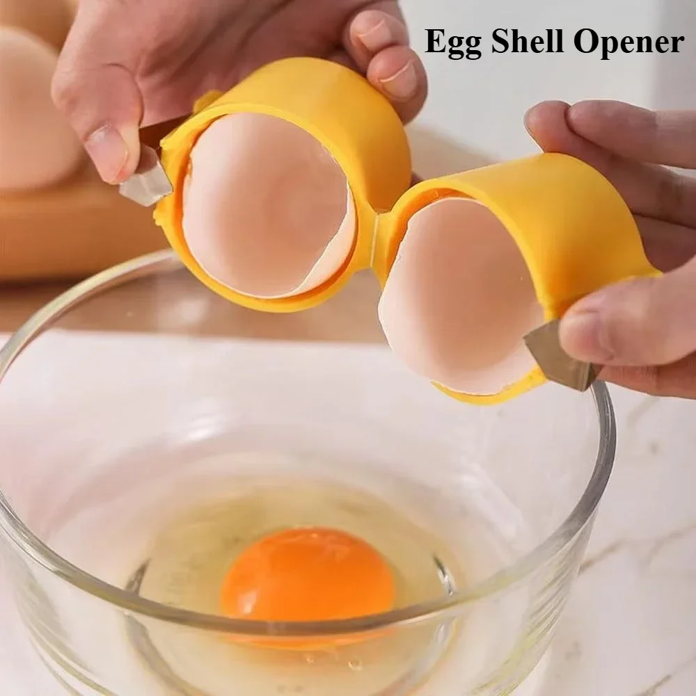 Egg Shell Opener Cute Kitchen Creative Baking Tool Household Egg Peeler Stainless Steel Eggshell Opening for Cooking Camping