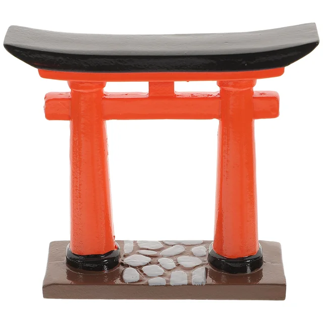 Halak Tartály Dekoráció Japán Torii Kapu Kerti Mikro Miniatűrök Kicsi 8,8X7,8X2.8 Cm Bonsai Gyanta Díszszobor Jelenet