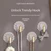 1/3/5pcs gold-plated star and shell punch-free hook, waterproof kitchen bathroom high load bearing, multi-functional door sticky 4