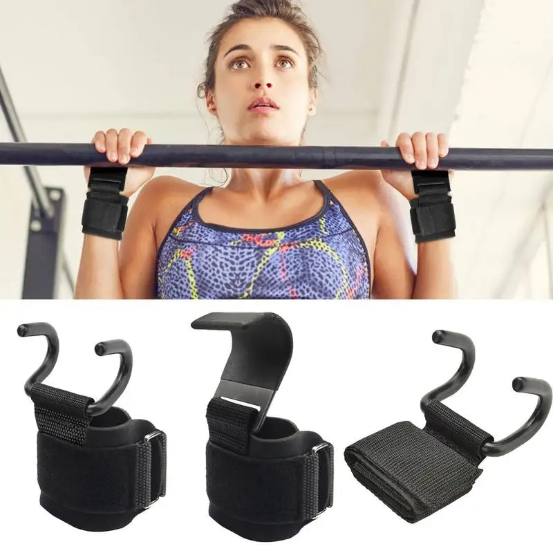 Hot Sale Weight Lifting Hook Fitness Gloves Hand-Bar Wrist Straps Heavy Duty Pull-ups Power Lifting Bodybuilding Training Grips