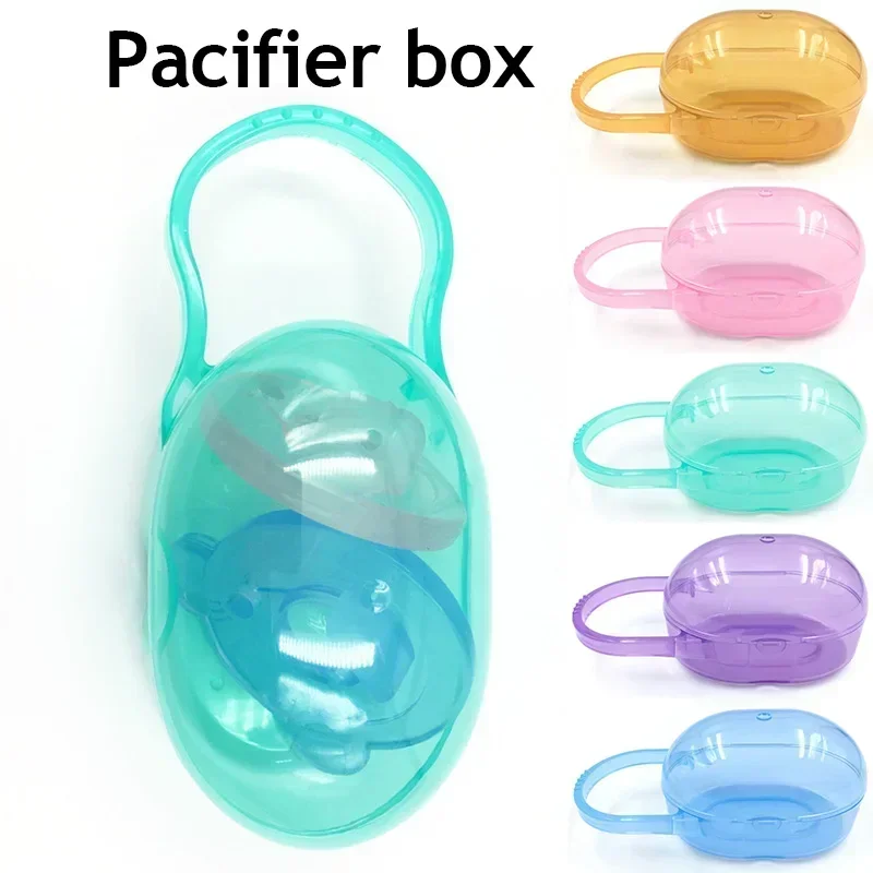 1 Pcs Cartoon Baby Nipple Pacifier Box Solid Pacifier Box Travel Storage Case Soother Safe Holder PP Plastic plastic pacifier box