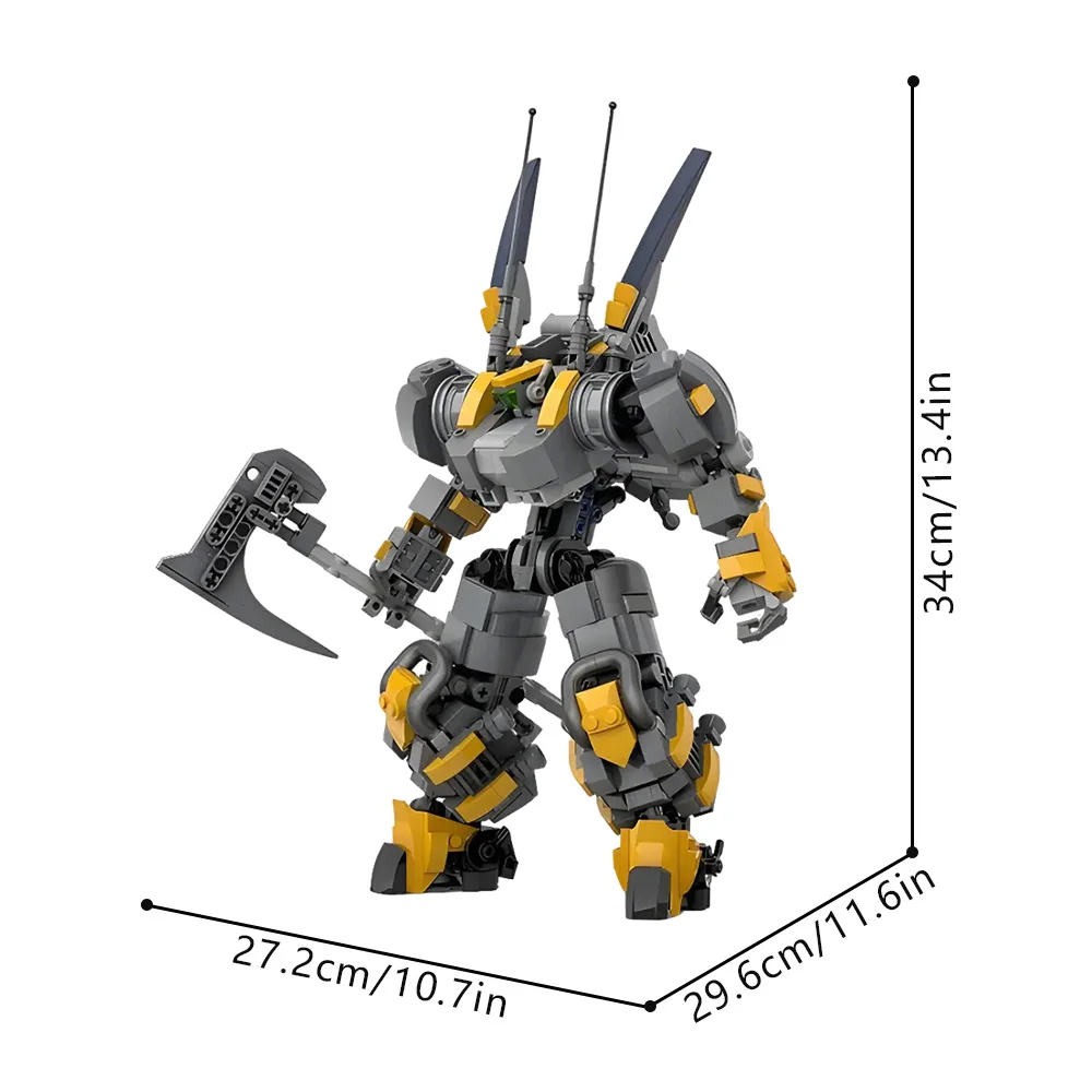 Blocchi di Costruzione MOC Robot Raider, Modello di Robot d'Armaio per Guerre Futuriste, Giocattoli Creativi per Bambini, Regali di Compleanno Fai-da-Te - immagine 4