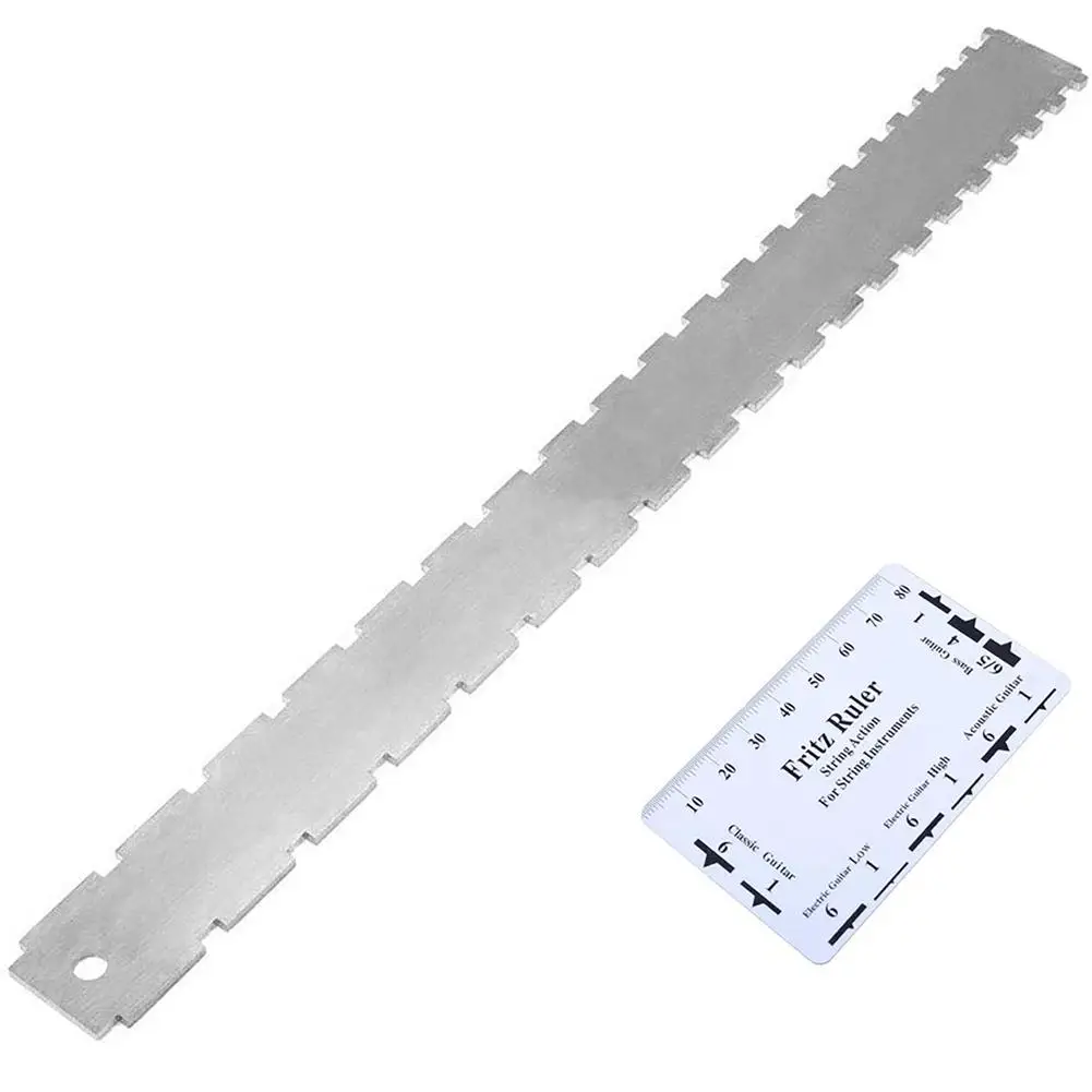 Electric Guitar Neck Ruler With String Action Ruler Gauge Set Luthiers Tool Guitar Measuring Accessories