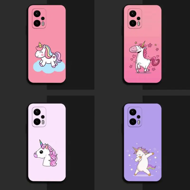 

Lovely Cartoon Unicorn Phone Case For Redmi K20 30 40 Pro Promax Note 11 10 9 8 T X S Pro Epro Soft TPU Back Cover