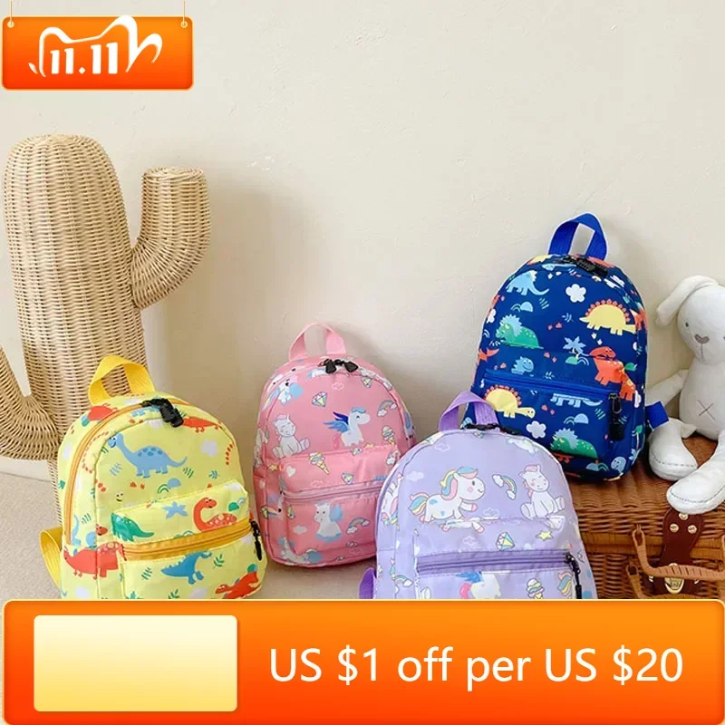 

Children's Cartoon Dinosaur Backpacks for Teenager Cute Kindergarten Schoolbag Waterproof Kids Book Bags Boys Girls Animal Bag