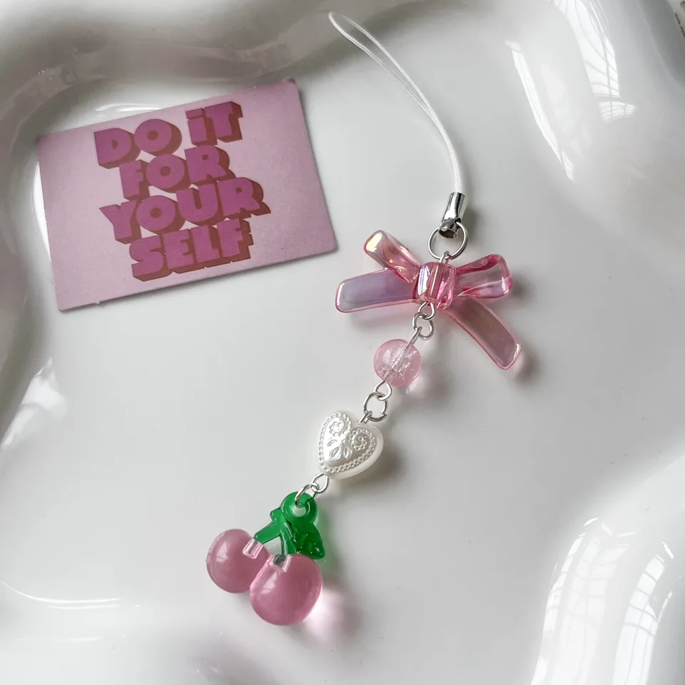 Cute Animal Phone Charm-kawaii 3D Keychains Transparent Jelly Aesthetic Gift Accessories Y2k Airpods Strap Strings