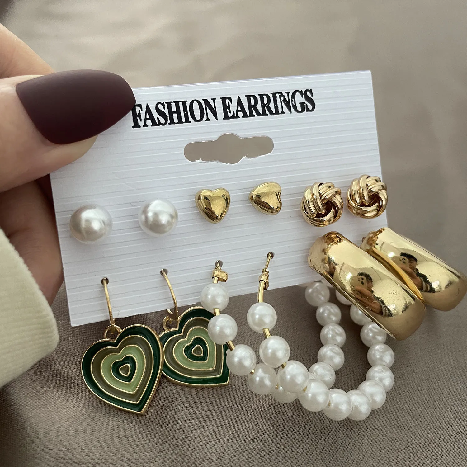 Korean Trendy Geometirc Butterfly Pearl Earrings Set For Women Resin Acrylic Star Heart Round Hoop Earrings Brincos Jewelry Gift