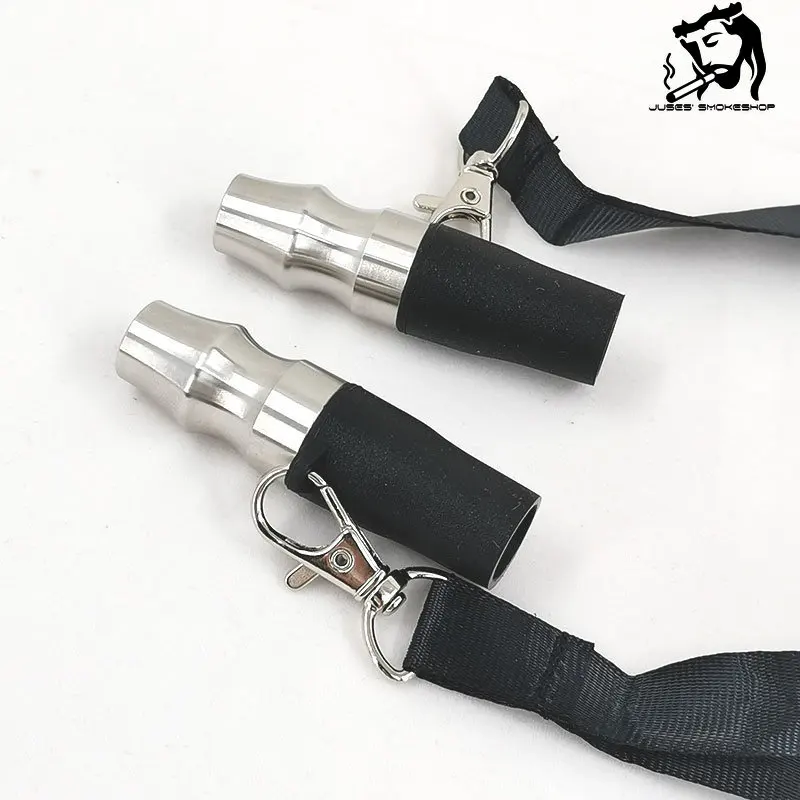 JUSES' SMOKESHOP Arab Hookah Suction Nozzle Aluminum Alloy Cigarette Holder with Lanyard Mouthpiece Shisha Pipes Accessories For hookah accessories,hookah holder,hookah pipes,hookah mouthpieces