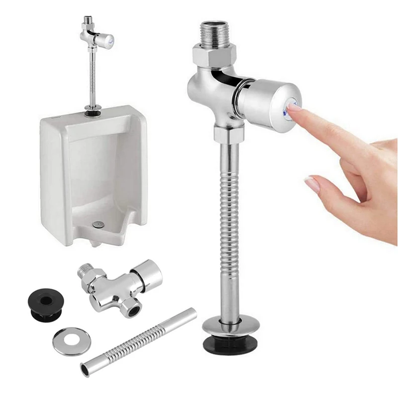 Toilet Hand Pressing Multifunction Urinal Flush Valve Manual Flushing Tool Hotel Durable Zinc Alloy Valve Kitchen Bathroom toilet tank accessories
