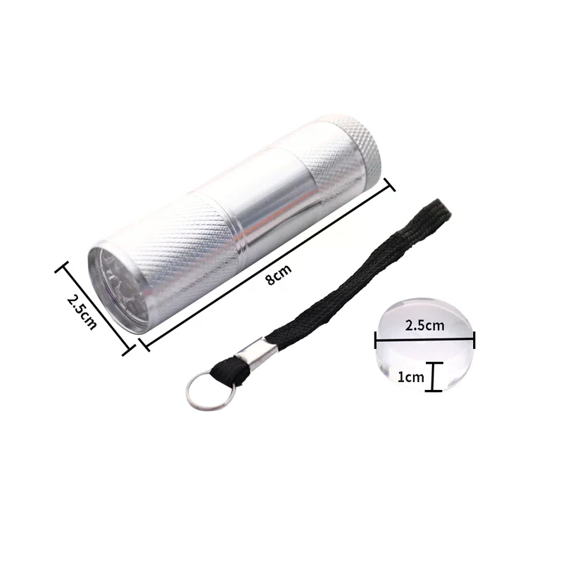 네일 램프 미니 UV 휴대용 실리콘 LED 램프 네일 플래시라이트 네일 스탬퍼 빠른 건조 램프 실리콘 핸드헬드 LED 매니큐어 램프