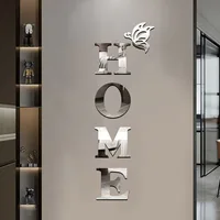 HOME Home Logo 3D Mirror Wall Sticker, Entrance Decoration, Home Decoration 5
