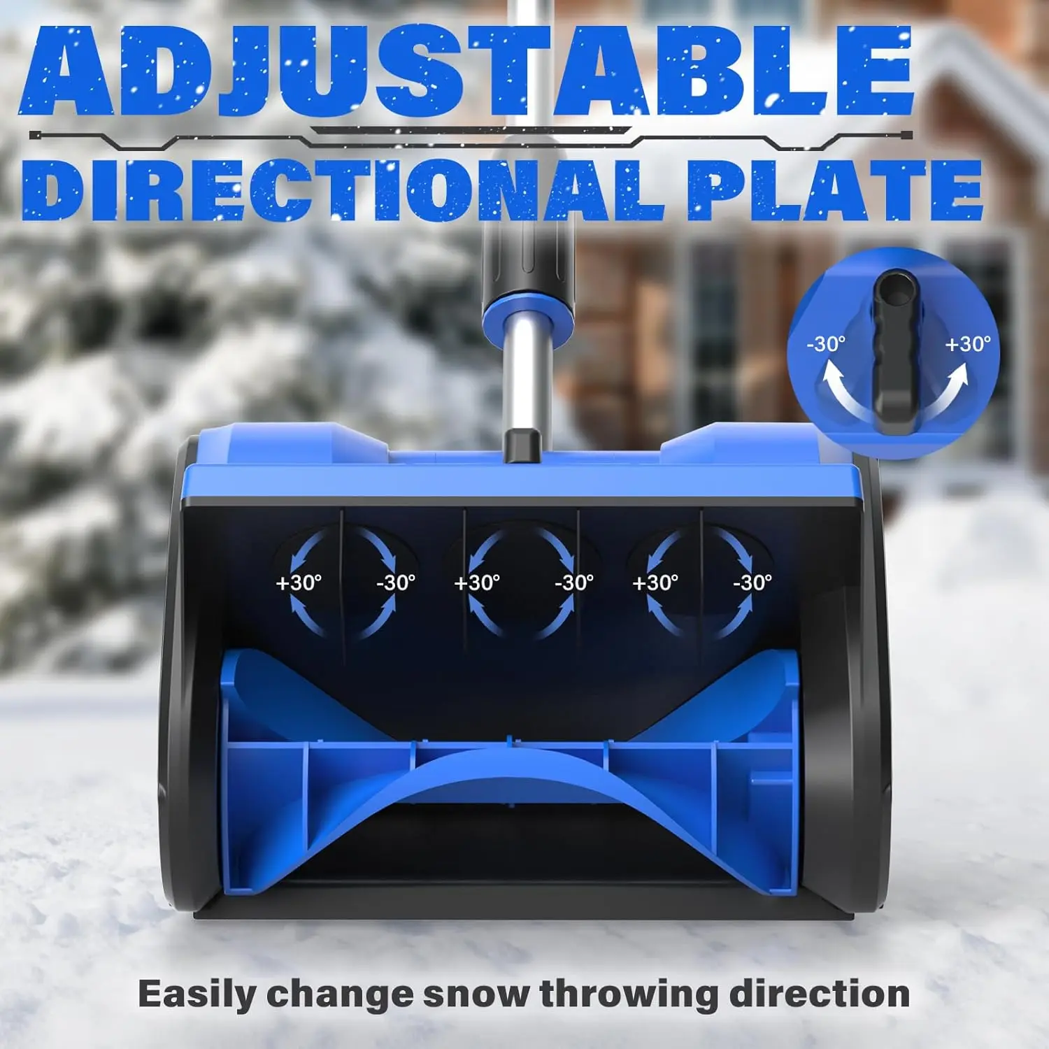 Electric Snow Shovel Cordless, 20V 12-Inch Electric Snow Blower, Snow Shovel for Driveway with Handle LED Light