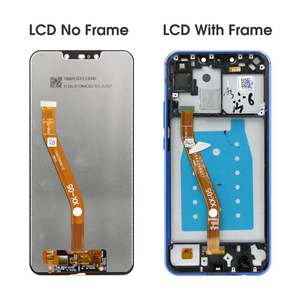 화웨이 노바 3i LCD 디스플레이 용 6.3 인치 프레임 터치 스크린 교체 P 스마트 플러스 디스플레이 INE-LX1 LX2 LCD 화면