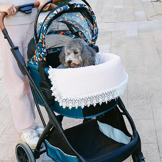 Pet stroller pad integrated pet cart anti dirt pad Cat and dog cushion suitable for most pet stroller inner pad 3