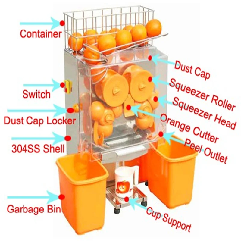 Extractor de zumo automático de naranja cítrica, exprimidor de naranja