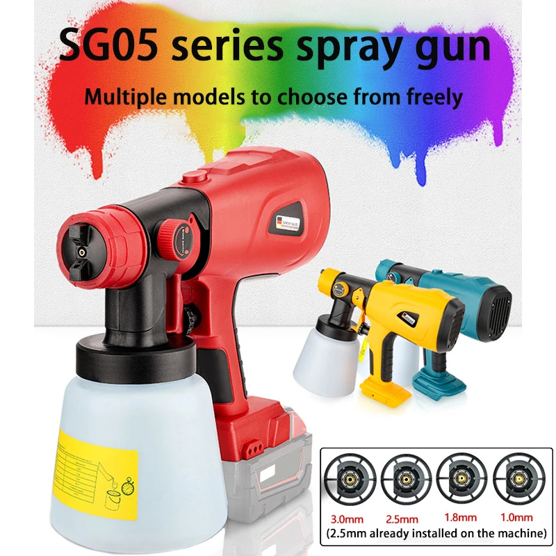 

Electric Paint Sprayer Spray Gun Airbrush For Makita For Bosch For Dewalt For Milwaukee M18 18V Lithium Battery Latex Varnish