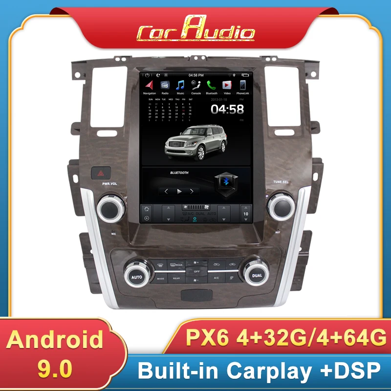 

12.1''Android11 Qualcomm 6125 Car Radio Bluetooth Multimedia for Nissan Patrol 2010- Auto A/C Auto Stereo GPS Navigation Unit