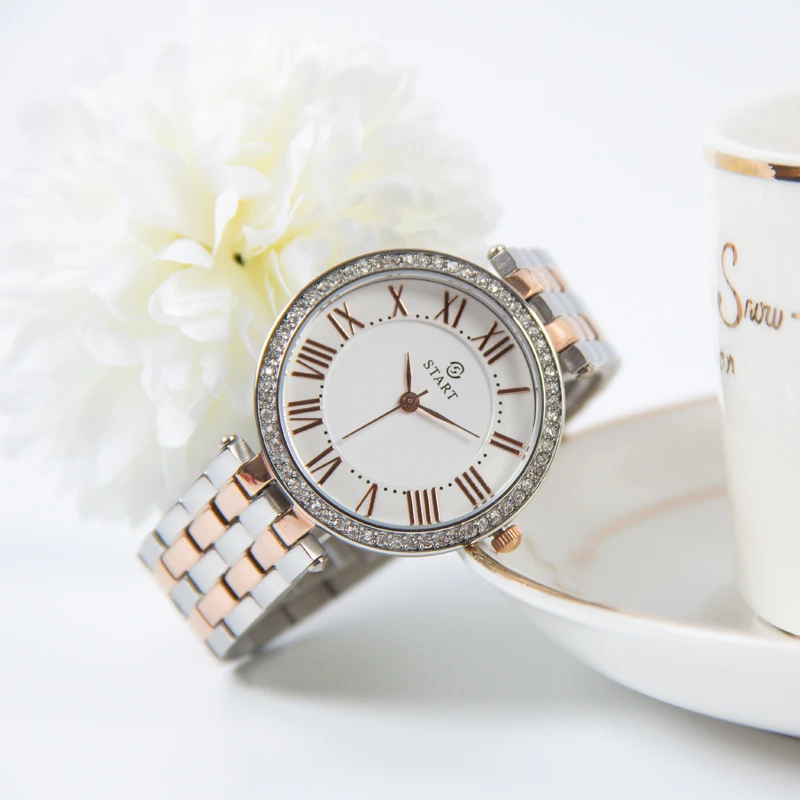 【START】Fashion Women's Watch Quartz Watch Exquisite Roman Alphabet Dial Metal Women's Watch Various Colors