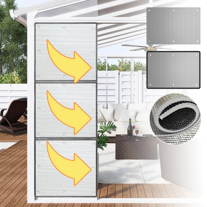 Description Picture 5 of itemWindow Sun Shade Film Home Sunshade Protector Pad Aluminum Foil Insulation Film Anti-UV Sunshade Net Window Privacy Film