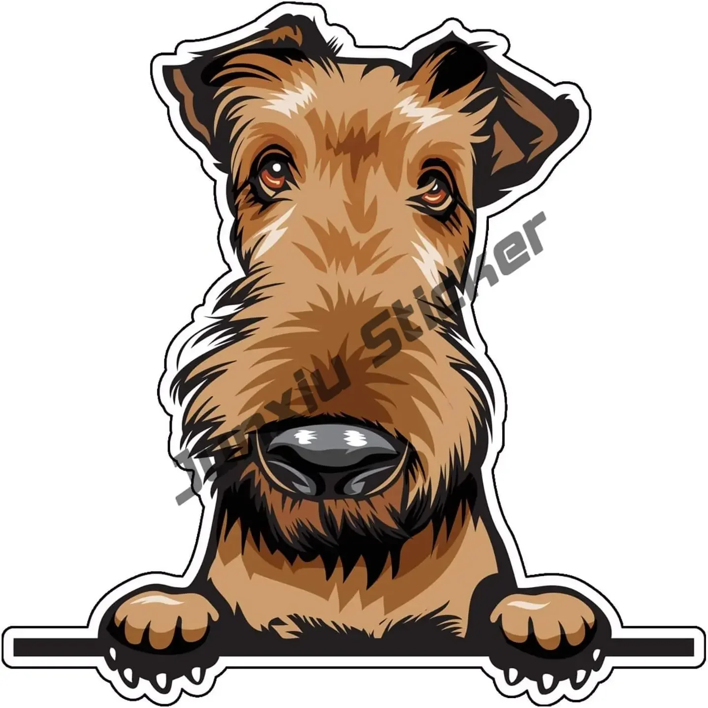 Adesivo per auto, 22 cm (8,7 pollici), Pit Bull Terrier 3D strappato