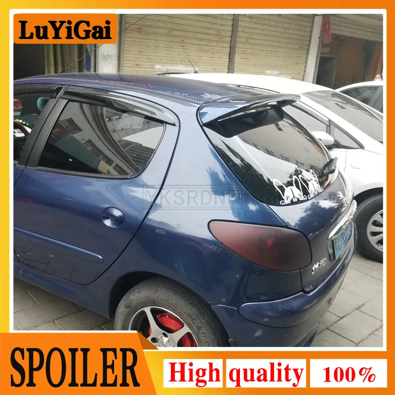 Per Peugeot 206 Spoiler Materiale Abs Di Alta Qualità Car Rear Wing Primer Colore Spoiler Posteriore Per Peugeot 206 207 Spoiler