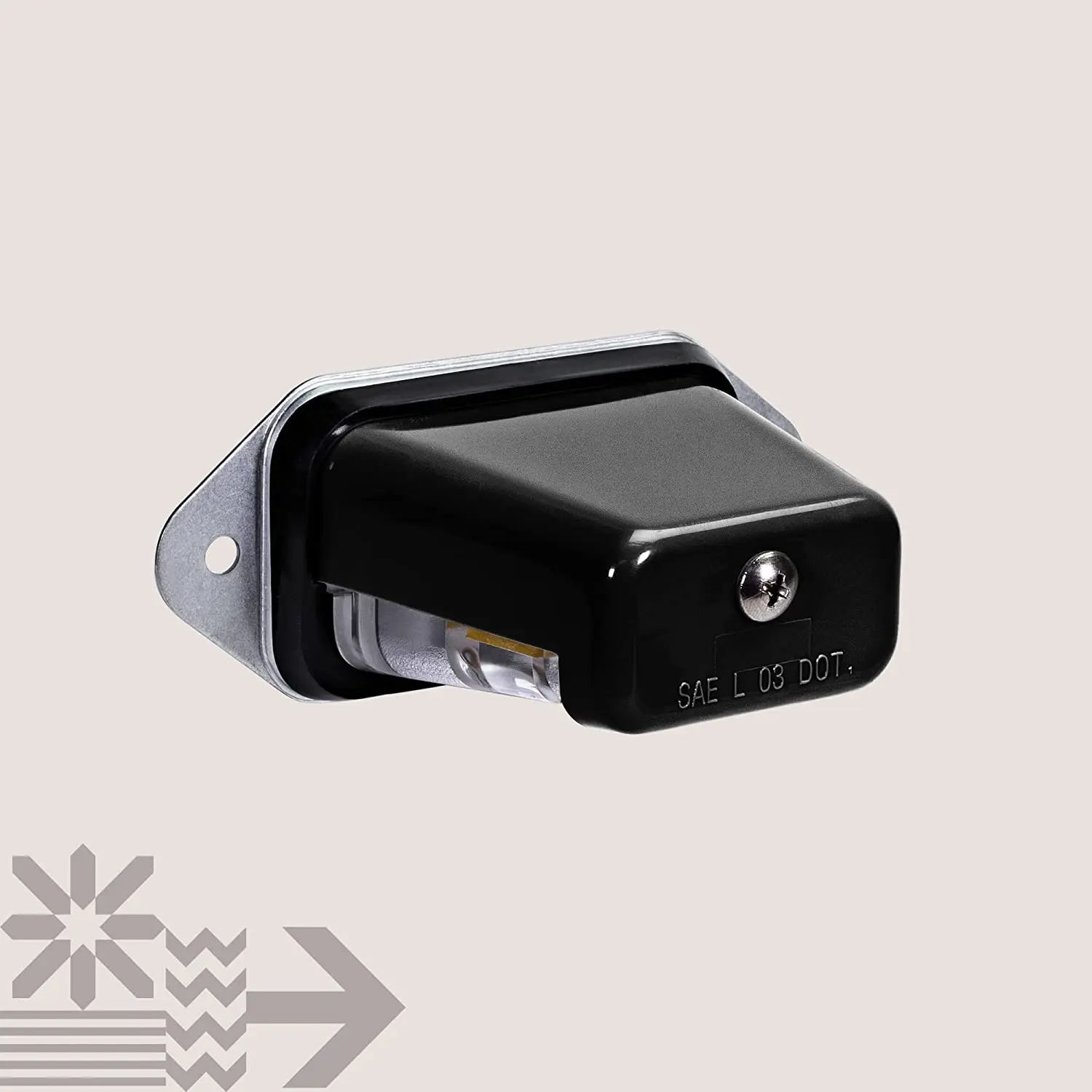 Luce Targa A Led Per Rimorchio 1 Pz [Finitura Cromata] [Impermeabile] [10-30V] Luci Targa Per Utv Atv Trailer Truck Rv Boat