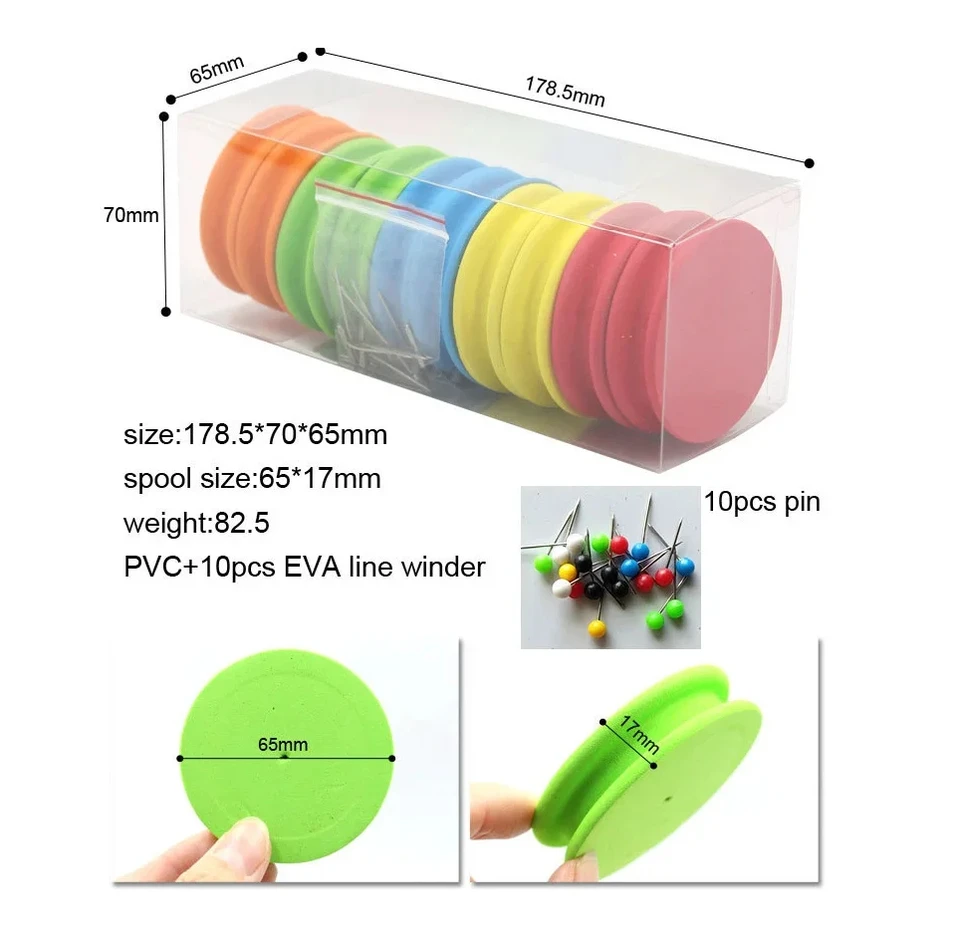 Bobine Da Pesca In Schiuma Eva | 01 Pezzi Per Lenza - Multicolore - Foto 4