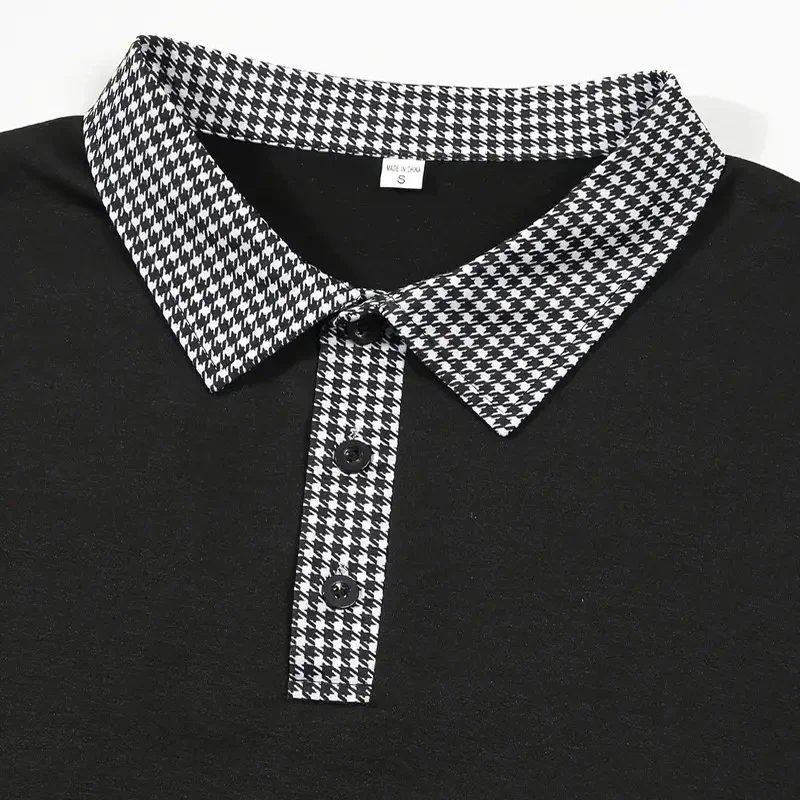 Spring and Autumn Men's Long Sleeve Polo Shirt Classic Business Office T-shirt Male Street Casual Fashion Solid Color Top