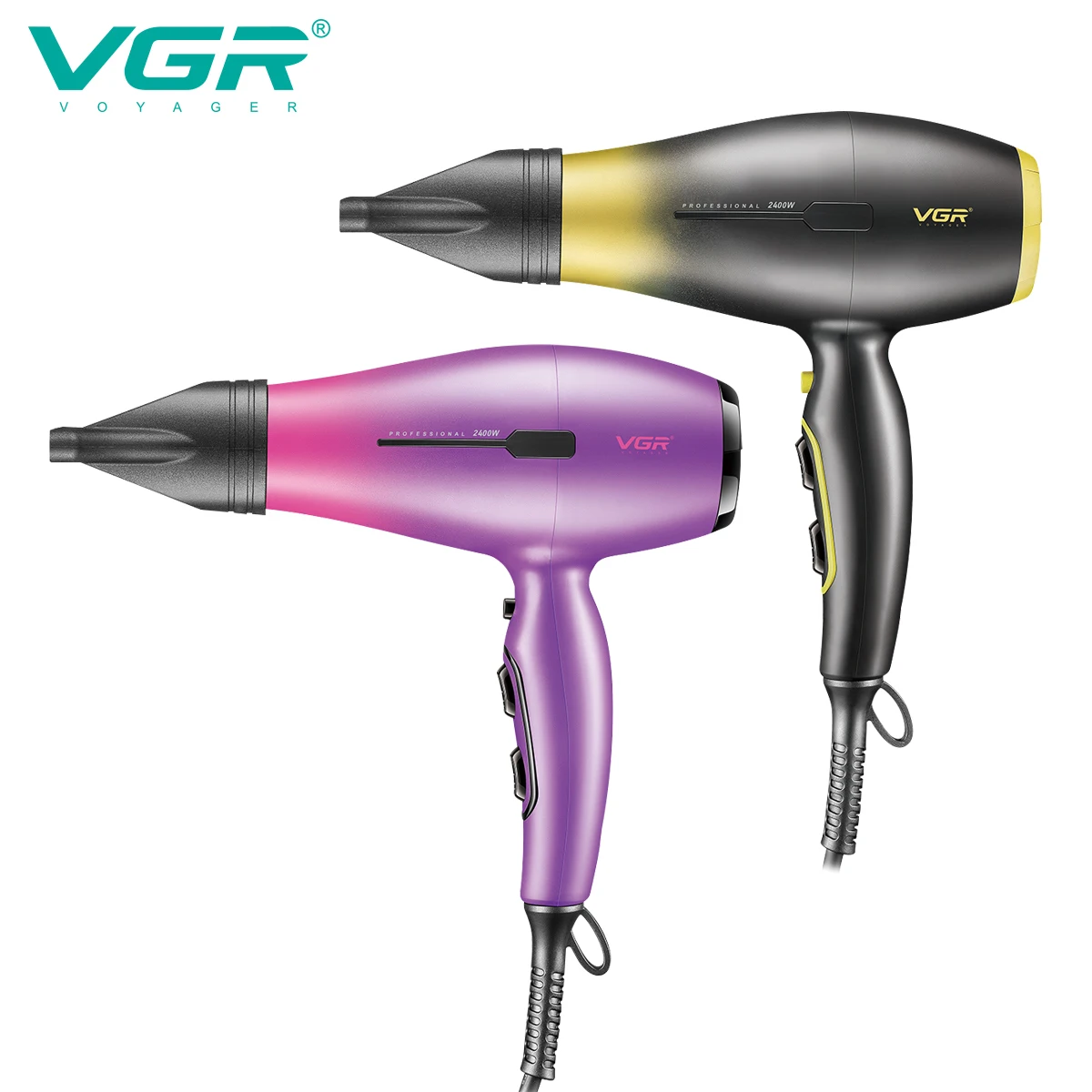 VGR2000-2400W ultra large wind power hair dryer, quick drying hair styling hair dryer, dormitory home gradient hair dryer V-461 - Image 3