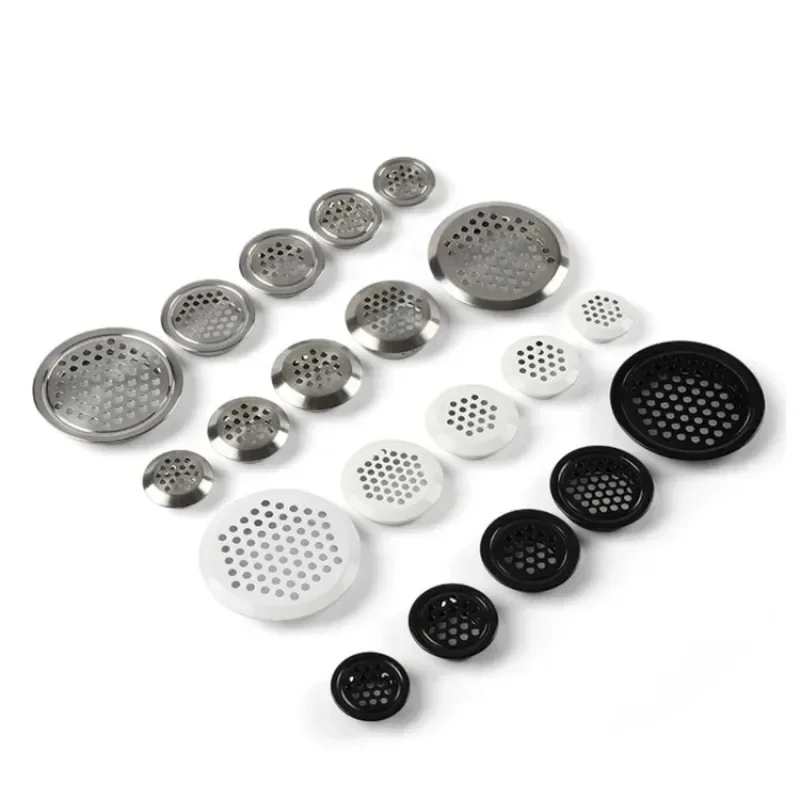 10-20pcs Round cabinet Air duct Vent Steel Louver Mesh Hole plug decoration cover Wardrobe grille ventilation systems Diameter