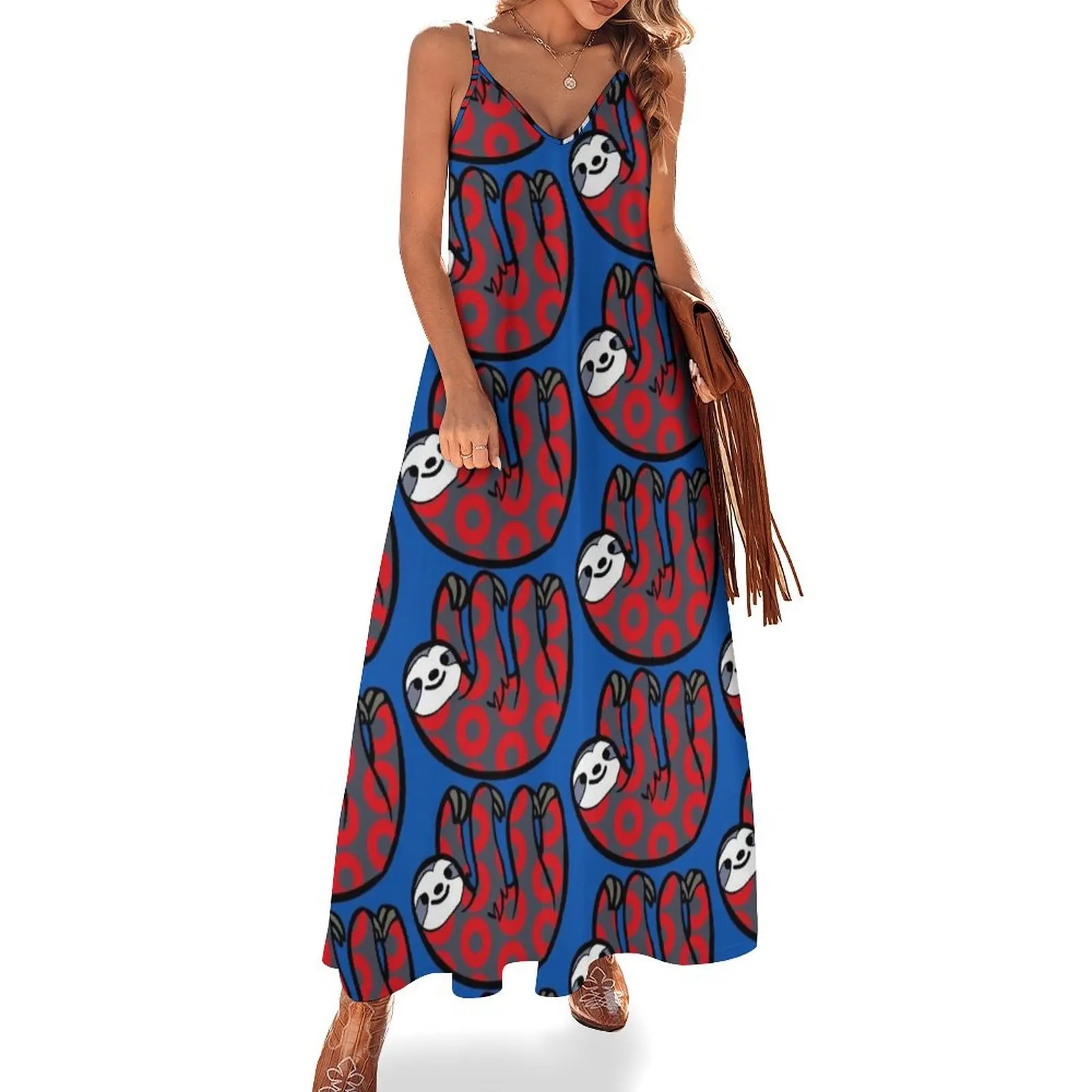 

Phish - Donut Sloth Sleeveless Dress dress women summer Prom gown