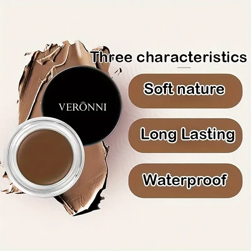 Eyebrow Cream Smooth Eyebrow Pomade Gel Long Lasting Waterproof Eyeliner Gel Eye Brow Cosmetics Brow Tint Black Eye Brow Makeup 5
