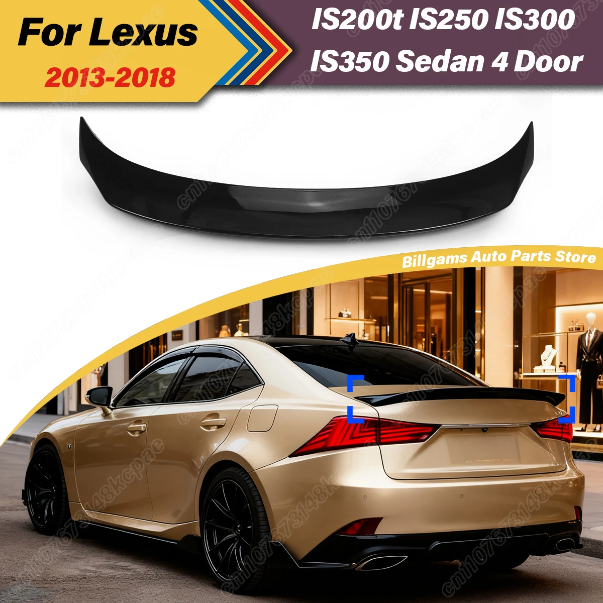 IS350 AR Style Car Rear Spoiler Wing Trunk For LEXUS IS200 IS250 IS350 IS300 2014-2019 Car Rear
