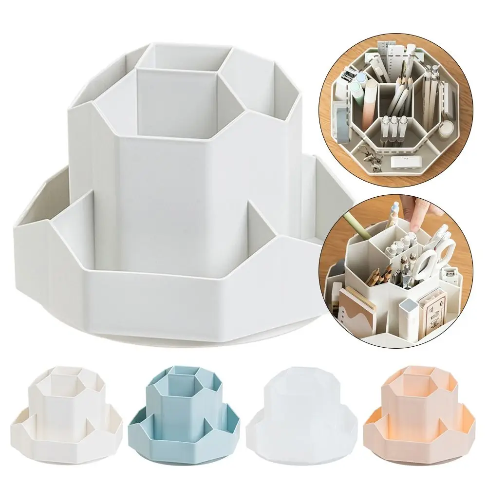 

Multifunction Stationery 360 Rotating Office Stationery Makeup Organizer Desktop Storage Box Pen Boxs Rotate Pen Holder