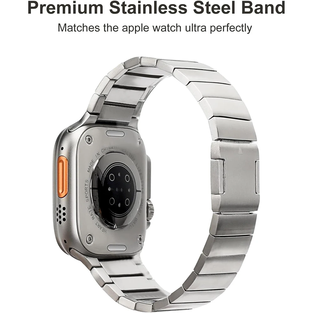 Nerez ocel řemen pro jablko hodinky pás 45mm 44mm 42mm kov magnetický objímka náramek iwatch řada uitra 2 49mm 8 7 6 SE pás