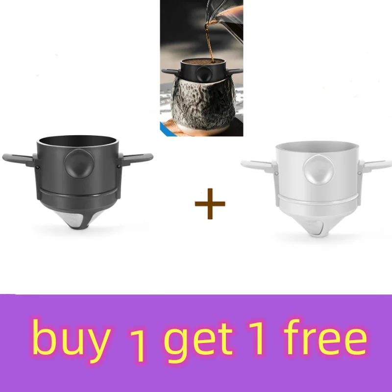 

Portable Foldable Coffee Filter Stainless Steel Easy Clean Reusable Coffee Funnel Paperless Pour Over Holder Coffee Dripper