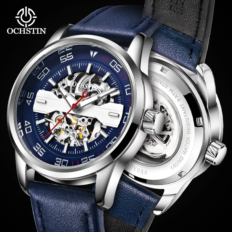 Vincitore Trasparente Fashion Diamond Luminous Gear Movement Royal Design Men Top Brand Luxury Orologio Da Polso Scheletro Meccanico Maschile