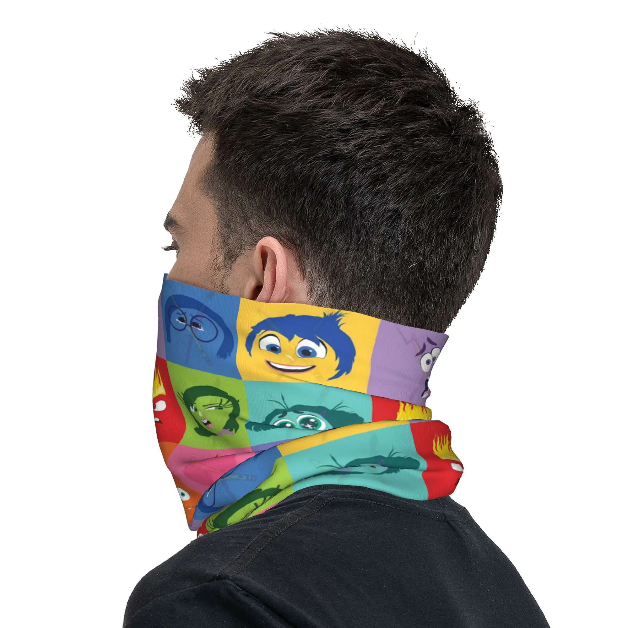 Inside Out Animes Bandana Neck Gaiter UV Protection Face Scarf Cover Men Women Headwear Tube Balaclava cycling bandana neck gaiter