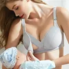 Maternity Nursing Bra Pregnant Women Mother Mama Open Breast Bra Cotton Wire Free Sleep Underwear Lactating Nursing Bralette 1