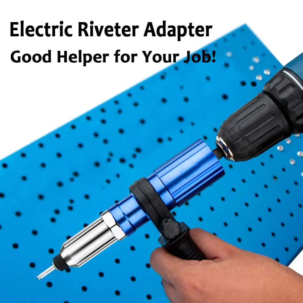 Rivet Gun Electric Rivet Gun Adapter 2.4mm-4.8mm rivet nut gun drill adapter Cordless riveting tool Insert Nut Pull Rivet Tool