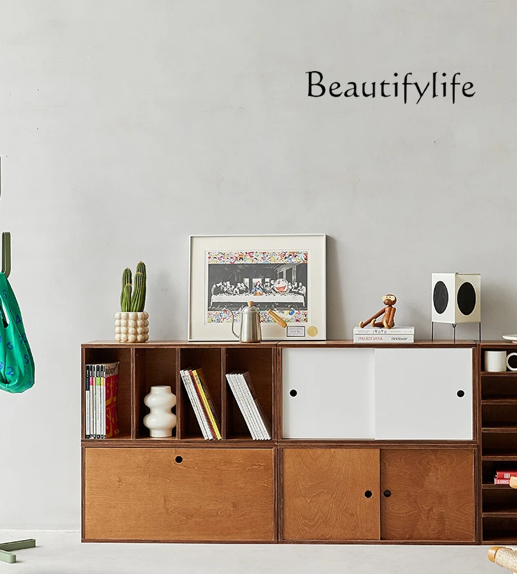 

Sideboard Cabinet Combination Solid Wood Antique Style Storage Cabinet Silent Style Storage Rack