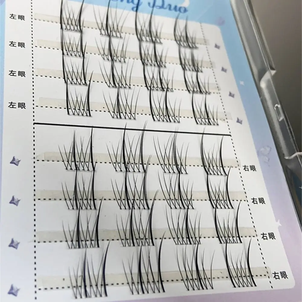 

12mm Single Cluster False Eyelashes Slender Dense Long Curl Grafting False Eyelashes Fairy Hair Capillary Black Stem