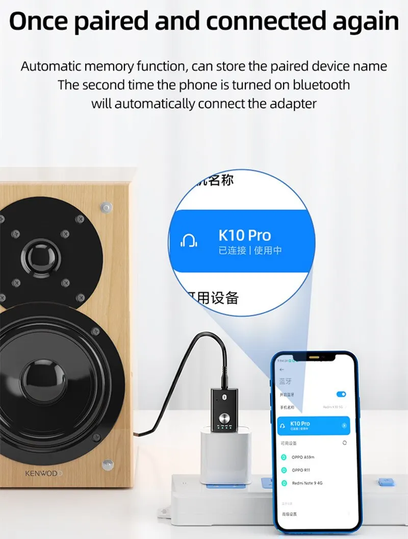 4 In 1 Bluetooth 5.1 Audio Receiver Transmitter Stereo USB Dongle 3.5mm 3.5 AUX RCA Wireless Adapter For Car Kit TV PC Headphone