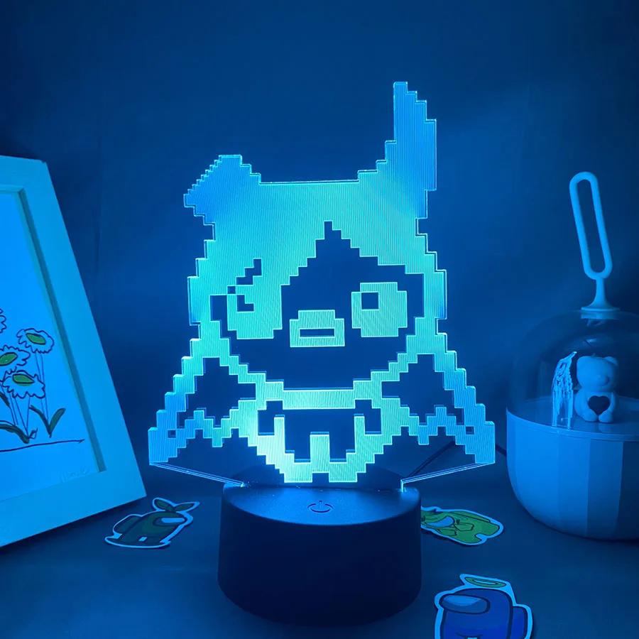 게임 이삭의 재생 Azazel 3D Led 네온 야간 조명 남자 친구를위한 생일 선물 어린이 침실 장식 게이머 용암 램프