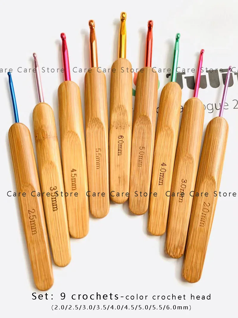 Bamboo Knitting Needles Set Crochet Hooks Set Embroidery Needle Wooden Knitting Crochet Needles With Free Shipping Crochet Kit chalk pencil for fabric Fabric & Sewing Supplies