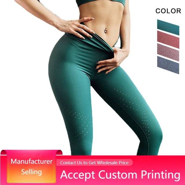 Yoga Pants Solid Color Seamless Workout Leggings Butt Lift Tummy