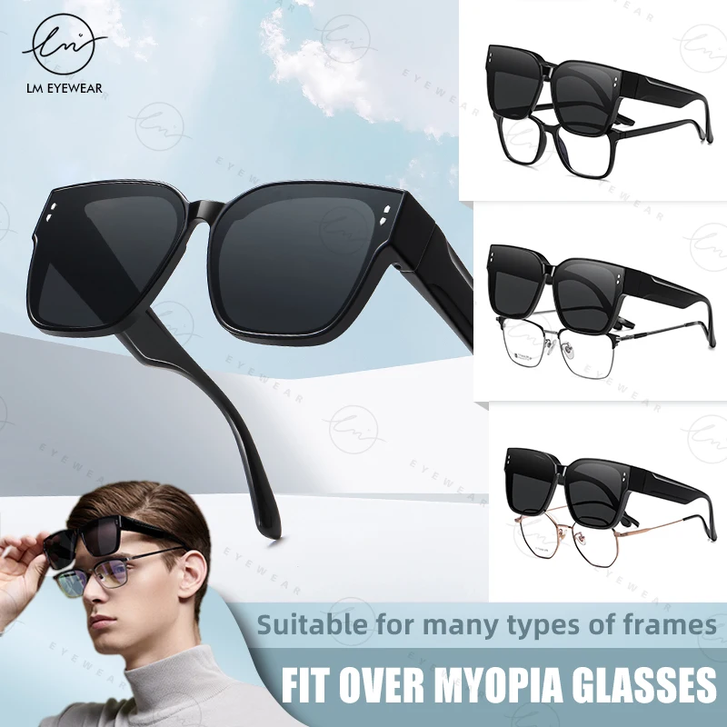 LM New Trend Fit Over Sunglasses For Men Women Polarized TR-90