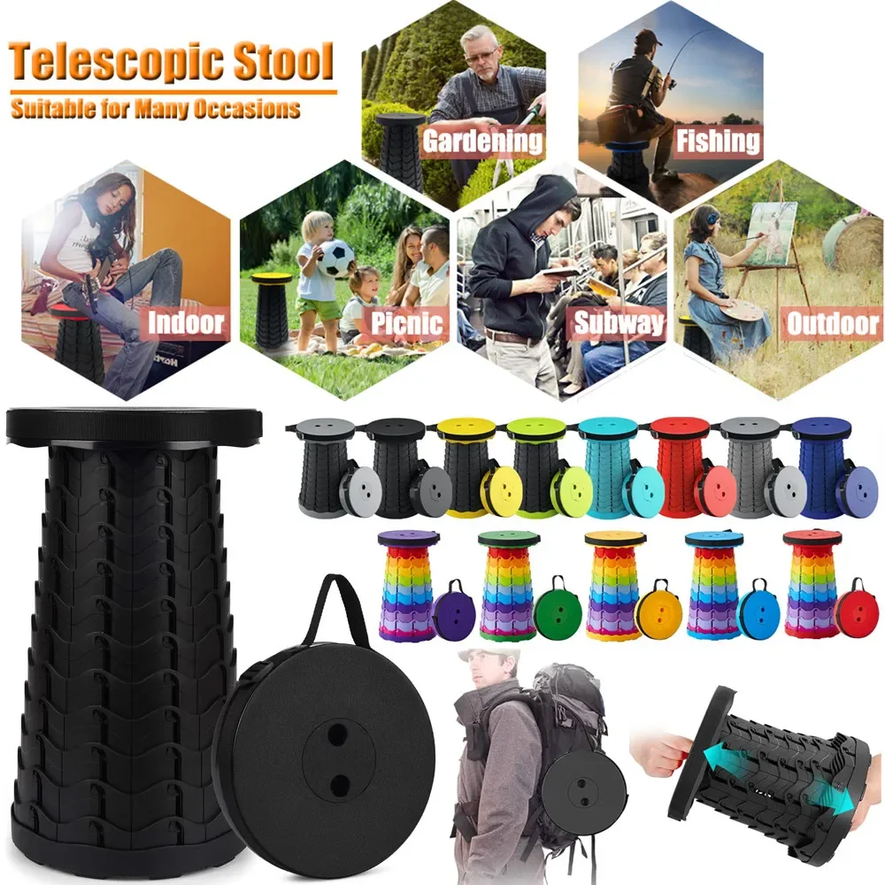 Portable Telescopic Stool Lightweight Camping Folding Stool Fishing Chair Travel Outdoor Hiking Beach Retractabl folding stool,folding chair